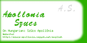 apollonia szucs business card